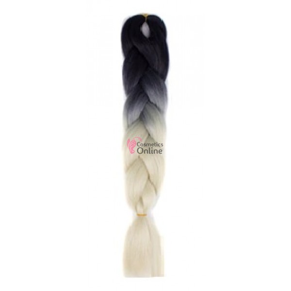 Coada de par afro impletita Premium  Ombre 2 de 60 cm Brunet-Blond B25